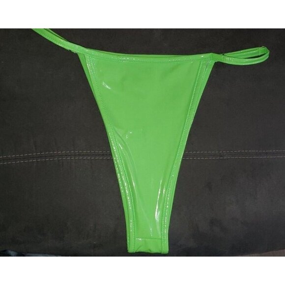 iHeartRaves Make a Scene Adjustable Cheeky Vinyl Bottoms Size M G-String Rave - Picture 9 of 10